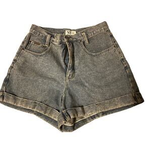 VINTAGE LERNER NEW YORK JEAN SHORTS SIZE 10 HIGH WAIST. Cuffed